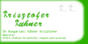 krisztofer kuhner business card