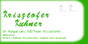 krisztofer kuhner business card